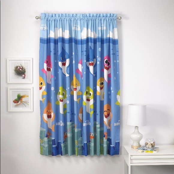 Baby Shark Kids Window Curtain Set ,Set of 2 Panel - Picture 2 of 5